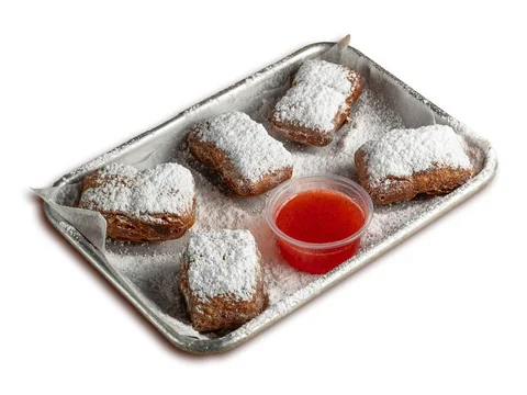 Twist Vegan New Orleans Style Beignets photographed with their original background